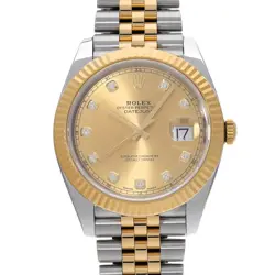 ROLEX DATEJUST 41 126333G CHAMPAGNE/DIAMOND WATCH 678410