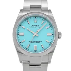 ROLEX OYSTER PERPETUAL 36 126000 TURQUOISE BLUE WATCH 679167