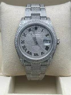 Rolex Datejust 41MM Aftermarket Diamond Pavé Dial Aftermarket Oyster 126300