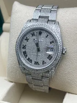 Rolex Datejust 41MM Aftermarket Diamond Pavé Dial Aftermarket Oyster 126300