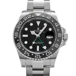USED ROLEX GMT MASTER II 116710LN BLACK CASE: 40×40MM MEN'S WATCH #107015