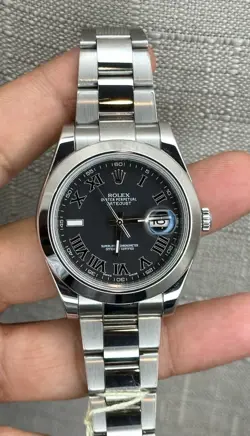 PAPERS 2015 Rolex Datejust II 116300 Black Wimbledon Oyster 41mm