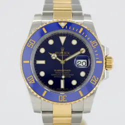 ROLEX SUBMARINER DATE BLUE DIAL TWO TONE YELLOW GOLD 116613LB (PRE-OWNED)