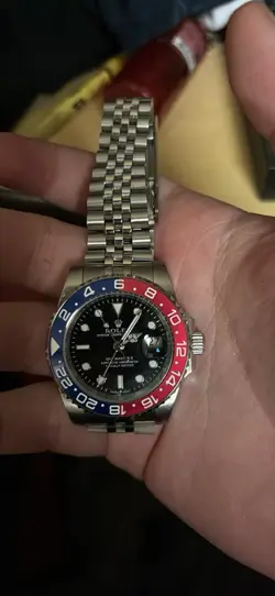 ROLEX GMT-MASTER II STAINLESS STEEL WATCH WITH JUBILEE BRACELET
