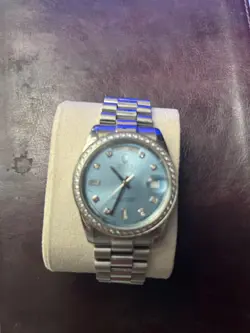 ROLEX MENS WATCH DATEJUST BLUE DIAMOND