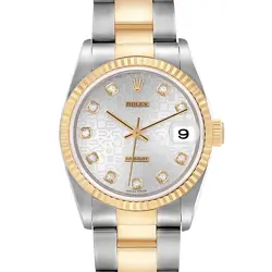 ROLEX DATEJUST 31 STEEL YELLOW GOLD ANNIVERSARY DIAMOND LADIES WATCH 178273