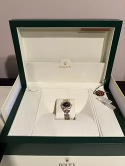 ROLEX DATEJUST 41MM 126333 TWO-TONE JUBILEE BLACK DIAMOND DIAL
