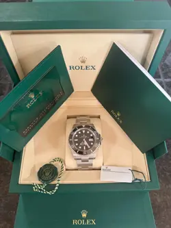 NEW/UNWORN 2025 ROLEX SUBMARINER DATE 16610LN SILVER OYSTER BRACELET