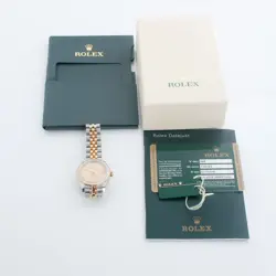 ROLEX DATEJUST 178383 MIDSIZE 31MM DIAMOND BEZEL DIAMOND DIAL WATCH,CARD,BOOK