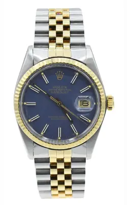 NO RESERVE ROLEX DATEJUST 16013 GOLD AND SILVER JUBILEE BRACELET WITH GOLD BEZEL
