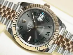 ROLEX DATEJUST 41 SS X EVER RG COMBINATION SLATE 126331 TO215526