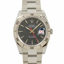 ROLEX DATEJUST TURNOGRAPH 116264 SERIAL F 750 WG BLACK DIAL MENS 90283570