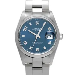 ROLEX OYSTER PERPETUAL DATE 15200 BLUE WATCH 674915