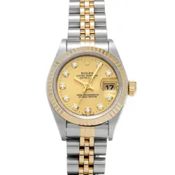 ROLEX DATEJUST 69173G CHAMPAGNE/DIAMOND WATCH 672978
