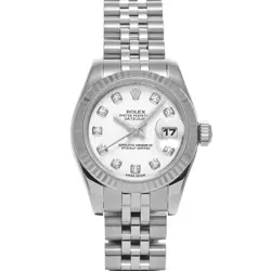 ROLEX DATEJUST 179174G WHITE/DIAMOND WATCH 681109