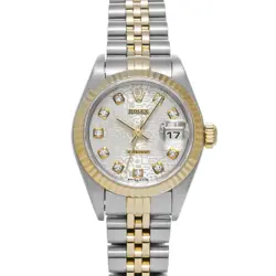 ROLEX DATEJUST 79173G SILVER COMPUTER/DIAMOND WATCH 682192