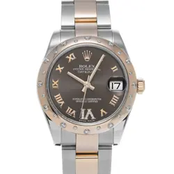 ROLEX DATEJUST 31 178341 CHOCOLATE BROWN/DIAMOND WATCH 681735