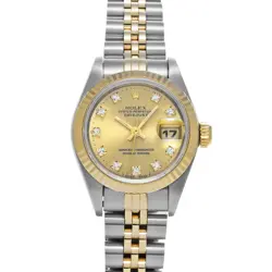 ROLEX DATEJUST 69173G CHAMPAGNE/DIAMOND WATCH 678751