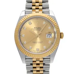 ROLEX DATEJUST 126333G CHAMPAGNE/DIAMOND DIAL 41MM AUTOMATIC MEN'S WATCH