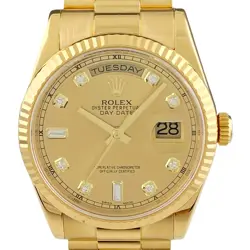 ROLEX 8P POINT 2P BAGUETTE DIAMOND 118238A MEN'S USED BUYS-0