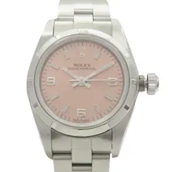 ROLEX OYSTER PERPETUAL 25MM WATCH PINK DIAL STAINLESS STEEL 76030