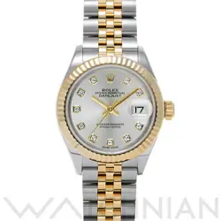 USED ROLEX LADY DATEJUST 28 279173G SILVER CASE: 28×28MM LADIES WATCH #108015