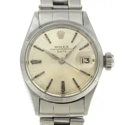 ROLEX DATE OYSTER PERPETUAL 6129 WATCH SS AUTOMATIC LADIES SILVER DIAL W17112466