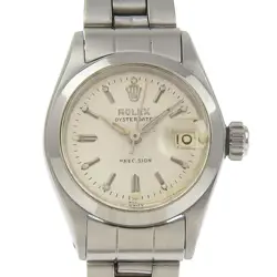 ROLEX OYSTER DATE AROUND 1960 ANTIQUE 6406 WATCH SS MANUAL MEN S SILVER DIAL I20
