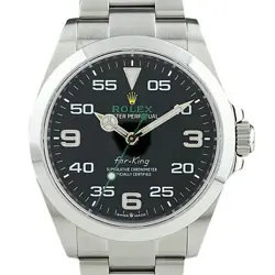 USED ROLEX AIR KING 126900 BLACK CASE: 40MM BAND: 19CM MEN'S WATCH #101515