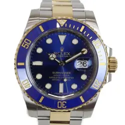 USED ROLEX SUBMARINER DATE 116613LB BLUE CASE: 40MM MEN'S WATCH #1015015