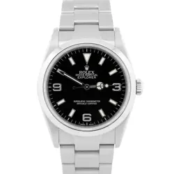 PAPERS ROLEX EXPLORER I BLACK 36MM 3-6-9 STAINLESS STEEL OYSTER WATCH 114270 BOX