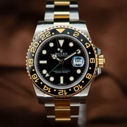 ROLEX GMT MASTER II TWO TONE STAINLESS STEEL & YELLOW GOLD BRACELET 116713LN