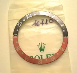 ULTRA RARE ROLEX GMT-MASTER 16710 16760 COKE FADED BEZEL INSERT GENUINE 100%