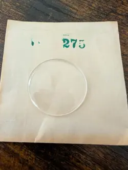 ROLEX TUDOR - OPEN UNUSED ORIGINAL PLASTIC CRYSTAL NO CYCLOPS WINDOW - PART 27.5