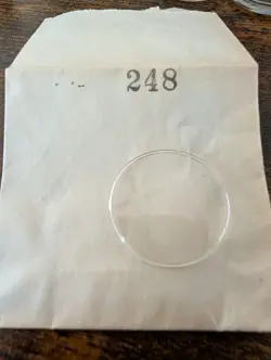 ROLEX TUDOR - OPEN UNUSED ORIGINAL PLASTIC CRYSTAL NO CYCLOPS WINDOW - PART 24.8
