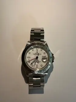 MINT ROLEX EXPLORER II WHITE 16570 40MM TRITIUM POLAR GMT
