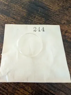 ROLEX TUDOR - OPEN UNUSED ORIGINAL PLASTIC CRYSTAL NO CYCLOPS WINDOW - PART 24.4