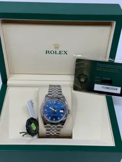 2024 ROLEX DATEJUST BLUE DIAMOND DIAL JUBILEE BAND