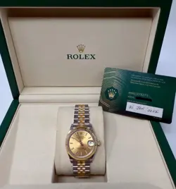 ROLEX DATEJUST TWO TONE STICK DIAL 278273