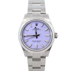 ROLEX OYSTER PERPETUAL 31MM LAVENDER DIAL WATCH 277200
