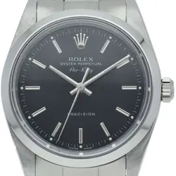 ROLEX AIR KING 14000M(F) STAINLESS STEEL MENSWATCH BLACK USED
