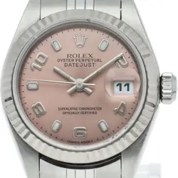 ROLEX DATEJUST LADIES WATCH 79174(F) K18WG/STAINLESS STEEL WOMENWATCH PINK USED