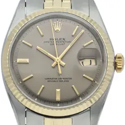 ROLEX DATEJUST MEN'S WATCH TRITIUM ANTIQUE OVERHAULED 1601(2) K18YG/STAINLES...