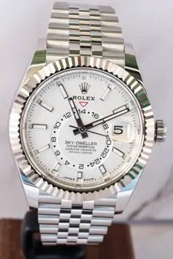 ROLEX SKY-DWELLER 336934 SILVER OYSTER BRACELET WITH SILVER BEZEL FULL SET