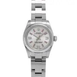 ROLEX OYSTER PERPETUAL 26 176200 SILVER WATCH 674968