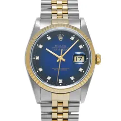 ROLEX DATEJUST 16233G BLUE GRADIENT/DIAMOND WATCH 675251