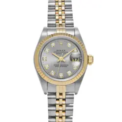 ROLEX DATEJUST 69173G GRAY/DIAMOND WATCH 670197