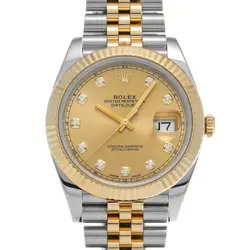 ROLEX DATEJUST 41 126333G CHAMPAGNE/DIAMOND WATCH 679824