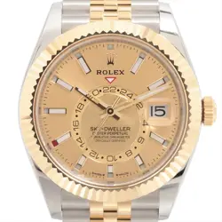ROLEX SKY-DWELLER 336933 SS×YG SS×YG AT CHAMPAGNE-FACE JUBILEE BRACELET 1 EXTRA