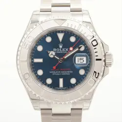 ROLEX YACHT‑MASTER 116622 SS×PT SS AT BLUE-FACE